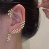 Silver Sparking Plated Metal Butterfly Ear Clips Without Piercing