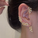 Silver Sparking Plated Metal Butterfly Ear Clips Without Piercing