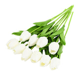 10PCS Tulip Artificial Flower Real Touch Artificial Bouquet Fake Flower for Wedding Decoration Flowers Home Garen Decor