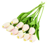 10PCS Tulip Artificial Flower Real Touch Artificial Bouquet Fake Flower for Wedding Decoration Flowers Home Garen Decor