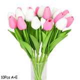 10PCS Tulip Artificial Flower Real Touch Artificial Bouquet Fake Flower for Wedding Decoration Flowers Home Garen Decor