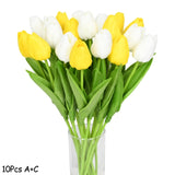 10PCS Tulip Artificial Flower Real Touch Artificial Bouquet Fake Flower for Wedding Decoration Flowers Home Garen Decor