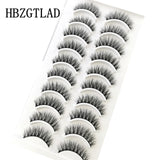 NEW 2/5/10 Pairs Natural False Eyelashes Fake Lashes Long Makeup 3d Mink Lashes Extension Eyelash Mink Eyelashes for Beauty 54