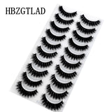 NEW 2/5/10 Pairs Natural False Eyelashes Fake Lashes Long Makeup 3d Mink Lashes Extension Eyelash Mink Eyelashes for Beauty 54