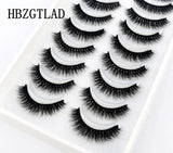 NEW 2/5/10 Pairs Natural False Eyelashes Fake Lashes Long Makeup 3d Mink Lashes Extension Eyelash Mink Eyelashes for Beauty 54