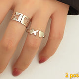 IFMIA Trendy Gold Butterfly Rings For Women