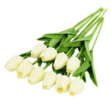 10PCS Tulip Artificial Flower Real Touch Artificial Bouquet Fake Flower for Wedding Decoration Flowers Home Garen Decor
