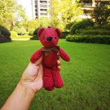 1pcs 16CM Bear Stuffed Plush Toys Baby Cute Dress Key pendant Pendant Dolls Gifts Birthday Wedding Party Decor
