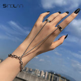 Sindlan Geometric Silver Wrist Bracelet