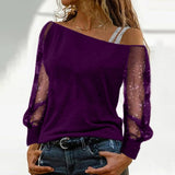 Woman T-shirt Long Sleeve Solid Color