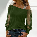 Woman T-shirt Long Sleeve Solid Color