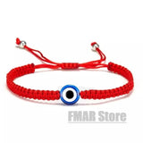 4pcs/set Handmade 7 Knots Red String Bracelet For Protection Lucky Amulet And Friendship Braid Rope Wristband Jewelry Wholesale