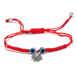 4pcs/set Handmade 7 Knots Red String Bracelet For Protection Lucky Amulet And Friendship Braid Rope Wristband Jewelry Wholesale