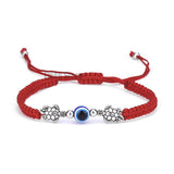 4pcs/set Handmade 7 Knots Red String Bracelet For Protection Lucky Amulet And Friendship Braid Rope Wristband Jewelry Wholesale