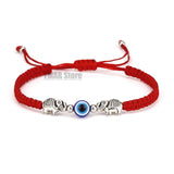 4pcs/set Handmade 7 Knots Red String Bracelet For Protection Lucky Amulet And Friendship Braid Rope Wristband Jewelry Wholesale