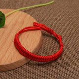 4pcs/set Handmade 7 Knots Red String Bracelet For Protection Lucky Amulet And Friendship Braid Rope Wristband Jewelry Wholesale