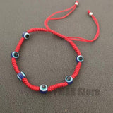 4pcs/set Handmade 7 Knots Red String Bracelet For Protection Lucky Amulet And Friendship Braid Rope Wristband Jewelry Wholesale