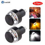 12V CNC Turn Signals Motorcycle LED Handle Bar End Blinker for 22mm Handlebar Signal Light Flashing for Handle Bar