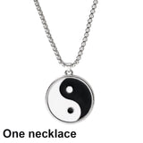 Tai Chi Yin Yang Couple Bracelets Alloy Pendant Adjustable Braid Chain