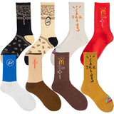 COCOCAT New Mens Crew Cactus Jack Socks Pure Cotton Travis Scott Sport Hip Hop Skateboard White /Yellow /Black Sockken Wholesale