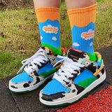 COCOCAT New Mens Crew Cactus Jack Socks Pure Cotton Travis Scott Sport Hip Hop Skateboard White /Yellow /Black Sockken Wholesale