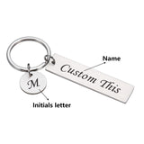 Drive Safe Keychain A-Z 26 Initials Lettering Men Women Boyfriend Husband Key Chain Birthday Chritsmas Father's Day Gifts