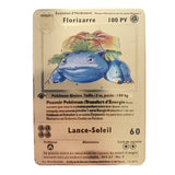 54 Pack Pokemon Gold Tinfoil Card Case Gold Letter Spanish Playing Card Metalicas Charizard Vmax Gx Series Game Card Case