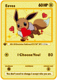 54 Pack Pokemon Gold Tinfoil Card Case Gold Letter Spanish Playing Card Metalicas Charizard Vmax Gx Series Game Card Case