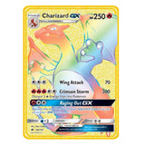 54 Pack Pokemon Gold Tinfoil Card Case Gold Letter Spanish Playing Card Metalicas Charizard Vmax Gx Series Game Card Case