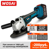 WOSAI M14 Cordless Angle Grinder 20V Lithium-Ion Grinding Machine Cutting Electric Angle Grinder Grinding Brushless Power Tool