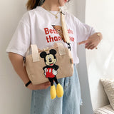 2022 New Disney Shoulder Bags Cartoons Mickey Mouse Nylon Bag Women Messenger Bag Cute Anime Fashion Handbag Gifts for A Girls