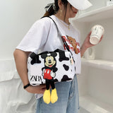 2022 New Disney Shoulder Bags Cartoons Mickey Mouse Nylon Bag Women Messenger Bag Cute Anime Fashion Handbag Gifts for A Girls