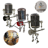 Metal Microphone Robot Night Light