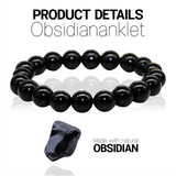 Anti Swelling Black Obsidian Anklet