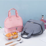 Double Layer Insulated Cooler Lunch Bag