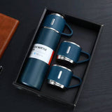 500Ml Double-Layer Stainless Steel Thermos Bottle with Cups